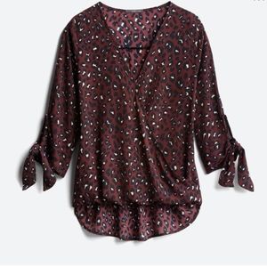 West Kei small tie-sleeve high-low top (Stitch Fix)